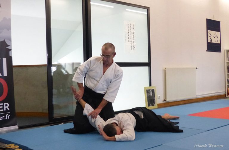 immobilisation aïkido, démonstration à l'Isuga